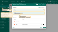 Specify "EM-002" (Energy Meter) as the data source. The "powerConsumption" key has already been added. Now, open its data configuration by clicking the "pencil" icon;
