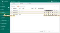 Navigate to the "Customers" page and click on the "Manage customer assets" icon next to Customer A;