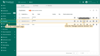 Navigate to the "Customers" page and find Customer A in the list of customers. Click on the "Manage customer devices" icon next to Customer A;