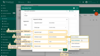 Select the argument type "Attribute", choose the attribute scope, and specify the attribute key. Optionally, set the default value for the attribute. Finally, click "Add";