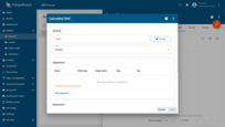 The calculated field configuration window will open — let's proceed with the setup.