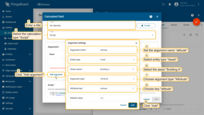 Enter a title for the calculated field, and select the calculation type as "Script". In the "Arguments" section, click "Add argument". Set the argument name to "altitude", choose asset "Building A" as the entity, and set "altitude" as the attribute key. Click "Add".