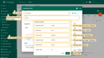 Enter a title for the calculated field, and select the calculation type as "Script". In the "Arguments" section, click "Add argument". Set the argument name to "altitude", choose asset "Building A" as the entity, and set "altitude" as the attribute key. Click "Add".