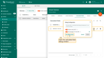 Now open the debug configuration window of the calculated field.