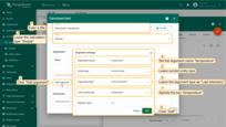 Enter a title for the calculated field and select "Simple" as the calculation type. In the "Arguments" section, click "Add argument". Set the argument name to "temperature", choose "Current entity" as the entity type, leave the argument type as "Latest telemetry", and specify the time series key as "temperature". Click "Add".