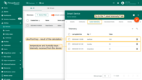 Go to the "Latest telemetry" tab. You'll see three keys: "temperature" and "humidity" — the telemetry values received from the device, and "dewPoint" — the result of the calculated field, showing the computed dew point value.