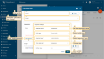Enter a title for the calculated field, and select the calculation type as "Script". In the "Arguments" section, click "Add argument". Set the argument name to "temperatureF", choose the "Current entity" as the entity type, set the argument type to "Latest telemetry", and the time series key to "temperature". Click "Add".