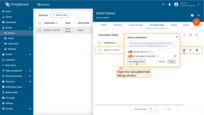 Now open the debug configuration window of the calculated field.