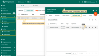 To export a calculated field, navigate to the "Calculated fields" tab of the target entity or profile and click the export button located in the row of the specific calculated field.