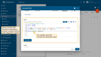 Define a function that will perform calculations using the variables defined in the "Arguments" section. The variable name that will store the calculation result is defined within the function itself.