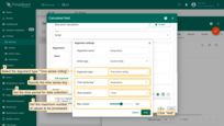 Select the argument type "Time series rolling", and specify the time series key. Set the time period for data collection and the maximum number of values to be processed. Finally, click "Add";