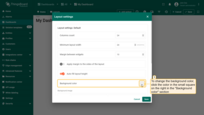 The "Background color" option allows you to customize the color that you'd like to be on the dashboard's background;