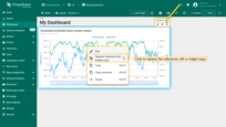 To replace the reference with the widget copy, click the "Reference" button on the widget editing panel, or right-click on the widget and select "Replace reference with widget copy".