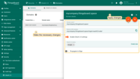 Make the required modifications. Confirm and save your changes by clicking the "Apply changes" button.
