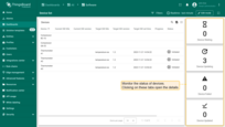 Monitor and track the software status of your device in the Software dashboard.