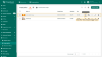 If you're using the list view of images, click the "Download image" icon next to the image name that you want to export. The image in image file format will be saved to your PC.