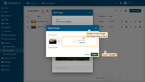 Select a new image or simply drag it here and click the "Update" button;