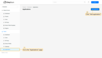 Go to the "Applications" page in the left menu of the ChirpStack Network server user interface, and click "Add application" button;