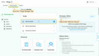 Go to the "Things manager" tab, and click on the "Add new device";