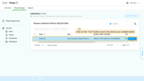 Click on the "Link" button next to the device you created earlier;