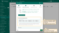 If needed, configure advanced decoding options. Click "Next". Continue the process to finalize the integration setup.