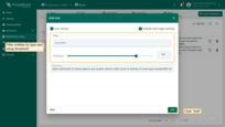 The trigger filter allows you to filter entities by type and setup threshold. Click "Add";