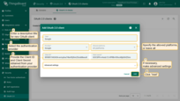 Enter a descriptive title for the client, and select the "Google" from the dropdown menu as the authentication provider. Provide the Client ID and Client Secret obtained from your authentication provider. Configure advanced settings as necessary. Then, click "Add".