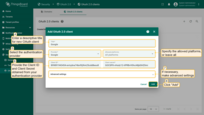 Enter a descriptive title for the client, and select the "Google" from the dropdown menu as the authentication provider. Provide the Client ID and Client Secret obtained from your authentication provider. Configure advanced settings as necessary. Then, click "Add".