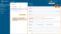 Edit the fields. For example, you can set up a home dashboard for all users of this tenant. After that, save all changes;
