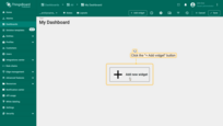 Click the “Add new widget” icon in the center of the screen;