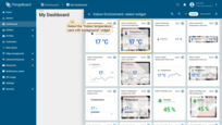 Select the "Indoor temperature card with background" widget;