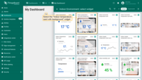 Select the "Indoor temperature card with background" widget;