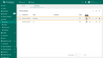 Locate the desired device group in the list, and click the "<b>Share</b>" icon next to it.