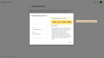 Copy and save app password.