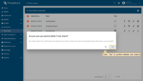 Confirm deleting rule chains in the dialog box.