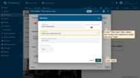 Select the "Entity from dashboard state" from the "Filter type" field and click "Add";