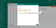 In the label line, enter the patter ${} with the data key name inside the brackets. Click "Save" to apply new label name.