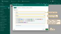 In the "Datasources" section, select the "Device" type and specify the previously created device "Tracker1" as the data source. Add "latitude", "longitude", "speed", "status", "circleRadius", and "polygonCoordinates" as timeseries data keys. Click the "Add" button in the bottom right corner of the widget to finish adding the widget;