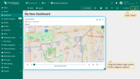 To make the widget slightly larger, simply grab the bottom right corner and drag it. Click "Save" button in the upper right corner to save the dashboard;