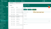 Click the "Delete widget" button;