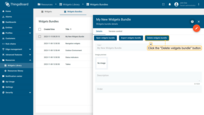 Click the "Delete widgets bundle" button;