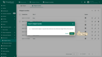 In the pop-up window, optionally check the "Include bundle widget types in exported data", then click "Export". The widgets bundle configuration file will be saved in JSON format on your computer.