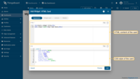 Static widget type is configured by specifying static HTML content and, optionally, CSS styles;