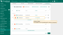 Subitem added. As you can see, it is located in the "My dashboards" section by hierarchy;