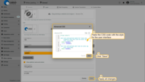 Paste the CSS code with the style for the user interface into the "Advanced CSS" pop-up window and click "Save". Then save all changes;