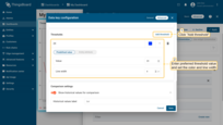 Click the "Add Threshold" button, then enter your preferred threshold value and set the color and line width.