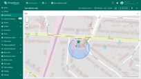 The circle has been successfully added to the map.