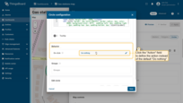 Go to the "Behavior" section and click the "On click" action field to define the action instead of the default "Do nothing".