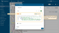 Configure the label displayed above the circle. By default, the label shows the name of the entity linked to that circle. You can manually edit the label text or use a label function to display dynamic information.