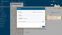 Since we'll be creating entities of the type "EV station", set the filter type to "Asset type" and specify the type as "EV station". Apply changes.